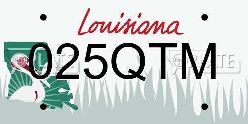 025QTM Louisiana License Plate