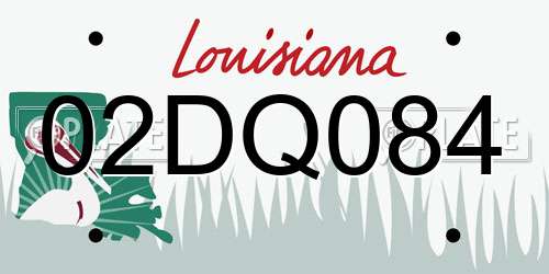 02DQ084 Louisiana License Plate
