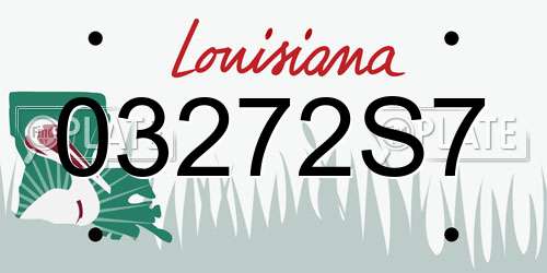 03272S7 Louisiana License Plate