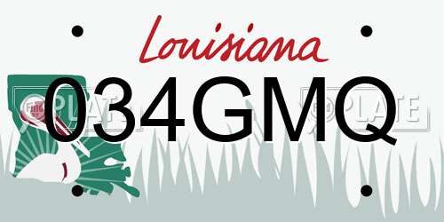 034GMQ Louisiana License Plate