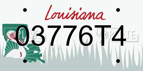 03776T4 Louisiana License Plate