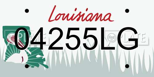 04255LG Louisiana License Plate