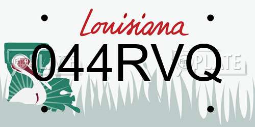 044RVQ Louisiana License Plate