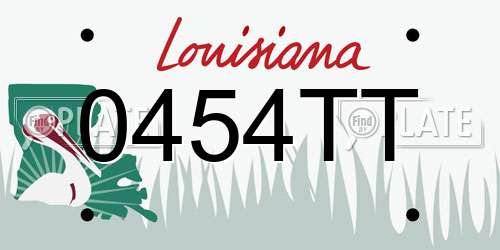 0454TT Louisiana License Plate