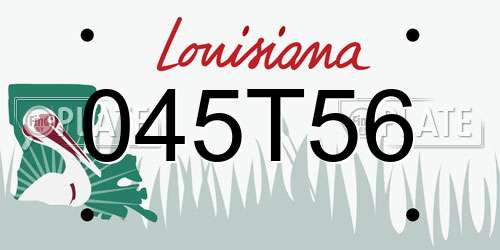 045T56 Louisiana License Plate