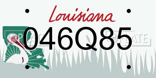 046Q85 Louisiana License Plate