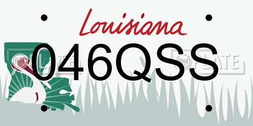 046QSS Louisiana License Plate