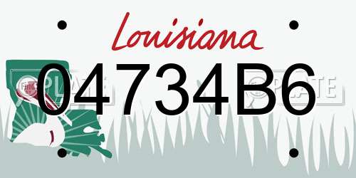 04734B6 Louisiana License Plate