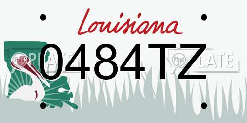 0484TZ Louisiana License Plate