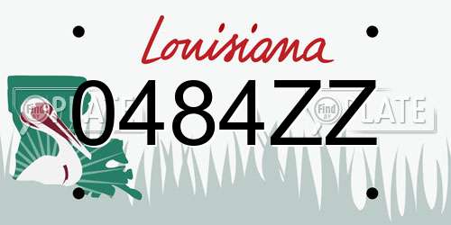 0484ZZ Louisiana License Plate