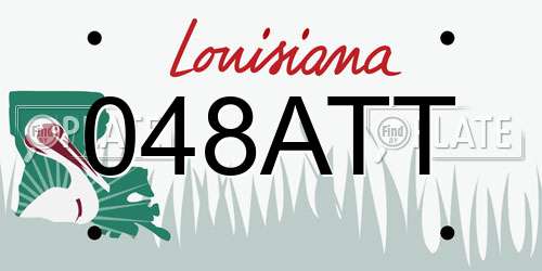 048ATT Louisiana License Plate