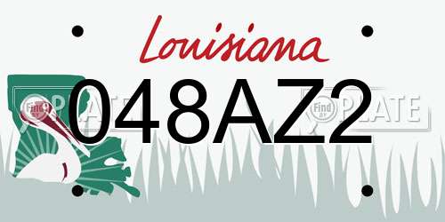 048AZ2 Louisiana License Plate