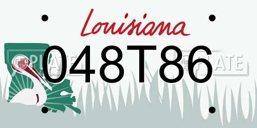 048T86 Louisiana License Plate