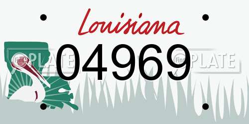 04969 Louisiana License Plate