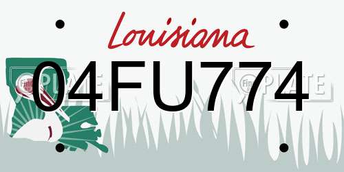 04FU774 Louisiana License Plate