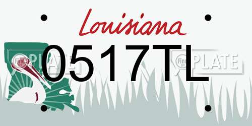 0517TL Louisiana License Plate