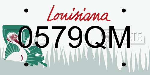 0579QM Louisiana License Plate