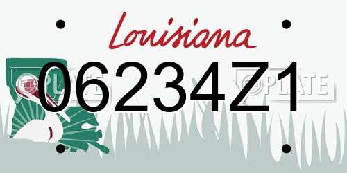 06234Z1 Louisiana License Plate