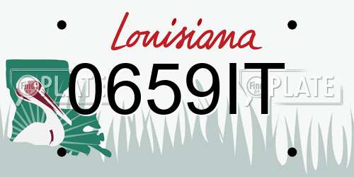 0659IT Louisiana License Plate