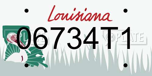 06734T1 Louisiana License Plate