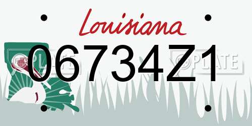 06734Z1 Louisiana License Plate