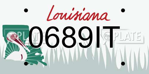 0689IT Louisiana License Plate
