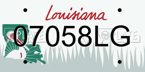 07058LG Louisiana License Plate