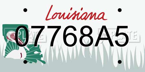 07768A5 Louisiana License Plate