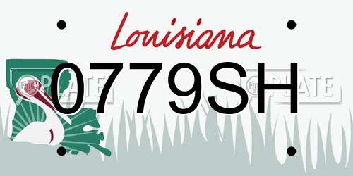 0779SH Louisiana License Plate
