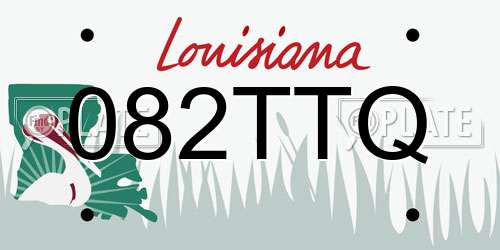 082TTQ Louisiana License Plate