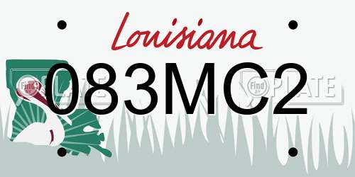 083MC2 Louisiana License Plate