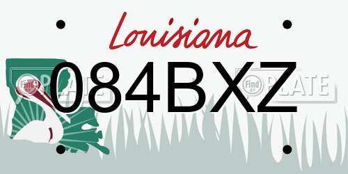 084BXZ Louisiana License Plate