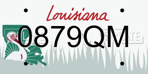 0879QM Louisiana License Plate