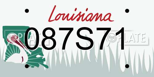 087S71 Louisiana License Plate