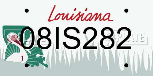 08IS282 Louisiana License Plate