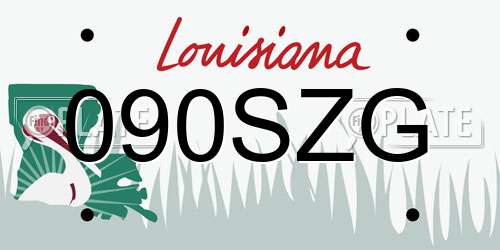 090SZG Louisiana License Plate
