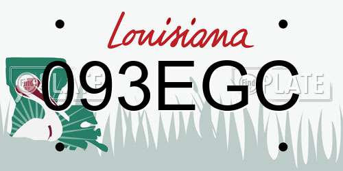 093EGC Louisiana License Plate