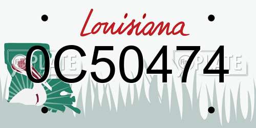 0C50474 Louisiana License Plate