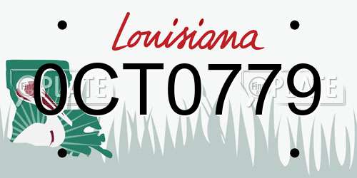 0CT0779 Louisiana License Plate