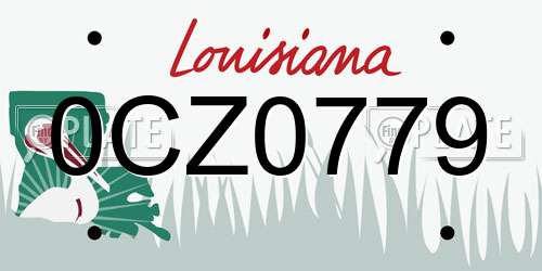 0CZ0779 Louisiana License Plate