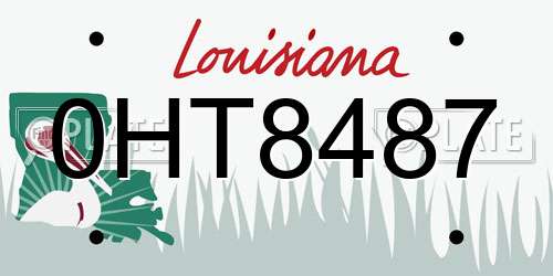 0HT8487 Louisiana License Plate