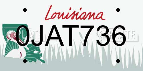 0JAT736 Louisiana License Plate