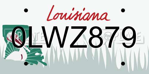 0LWZ879 Louisiana License Plate