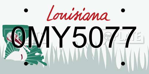 0MY5077 Louisiana License Plate