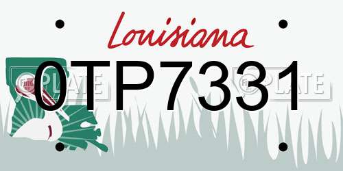 0TP7331 Louisiana License Plate