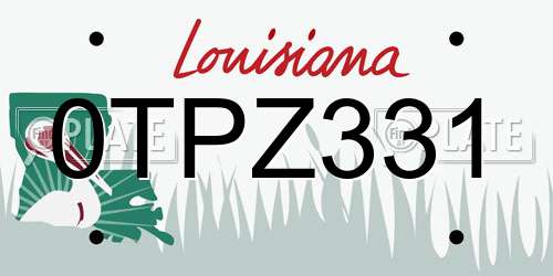 0TPZ331 Louisiana License Plate
