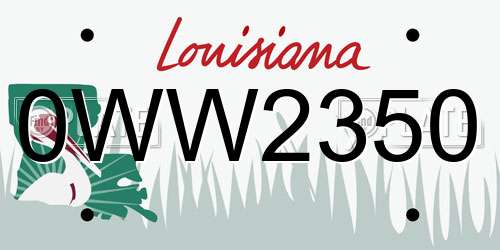 0WW2350 Louisiana License Plate