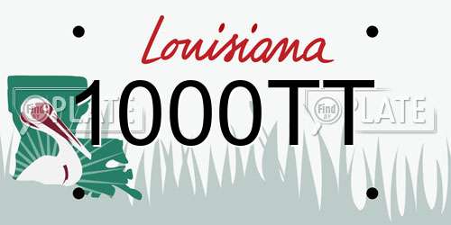 1000TT Louisiana License Plate