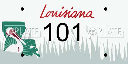 101 Louisiana License Plate