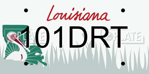 101DRT Louisiana License Plate